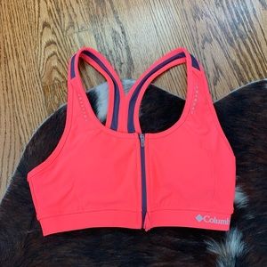 Columbia Zip Front Sports Bra